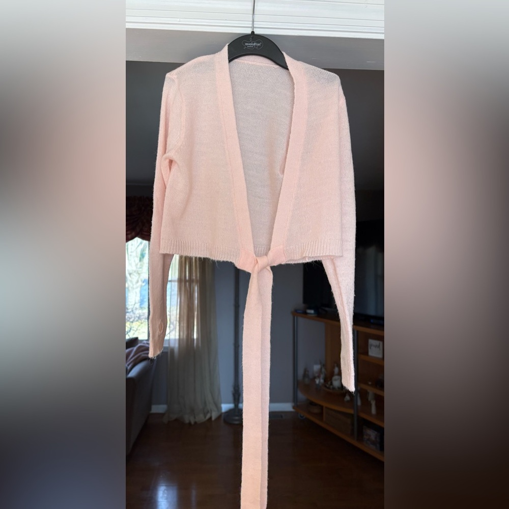 Revolution Dance Kids Light Pink Tie-Front Sweater SC/MC